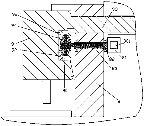 A processing device capable of reciprocating movement of a processing head