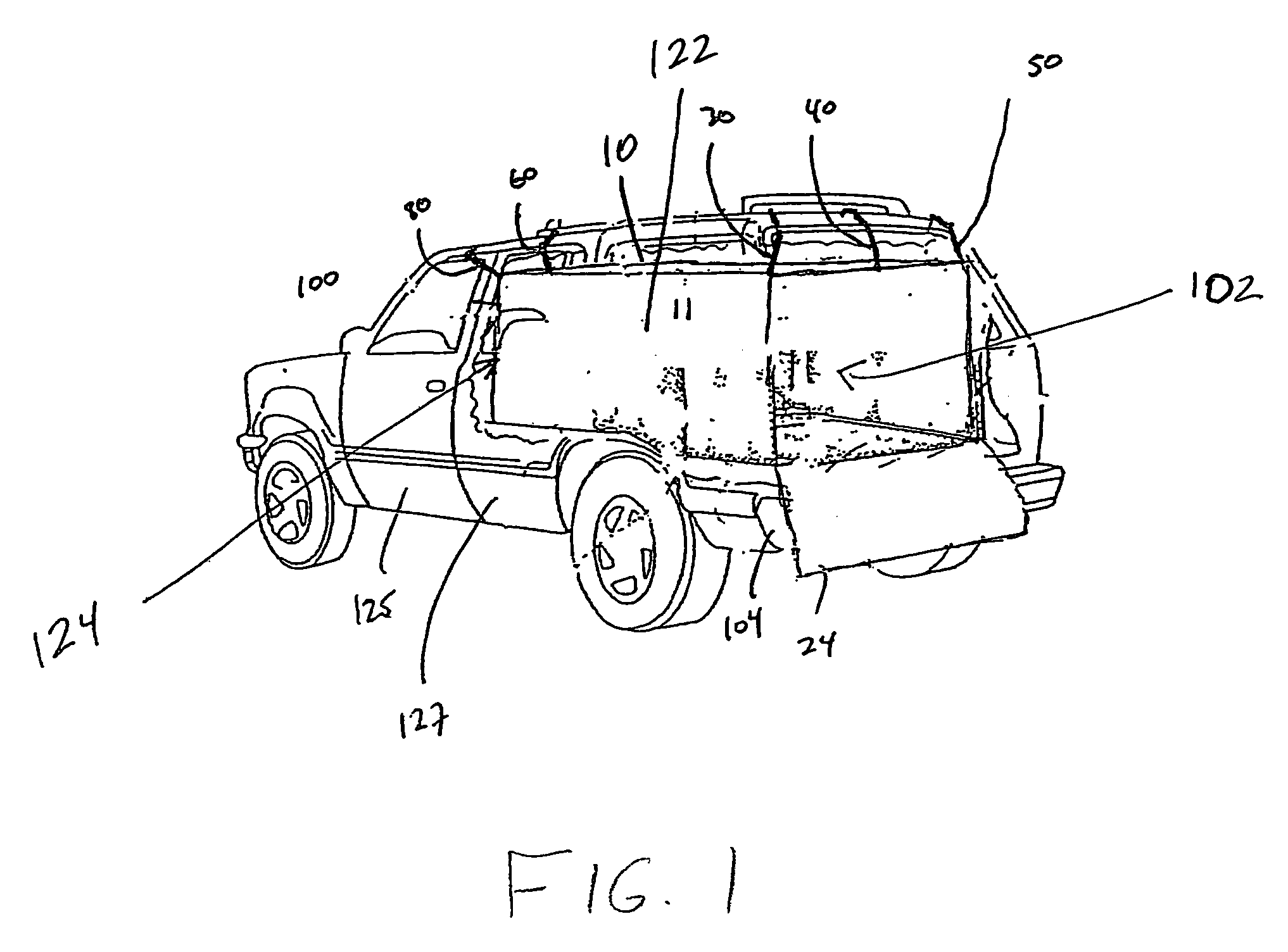 Protective device for the cargo area of a vehicle and corresponding methods
