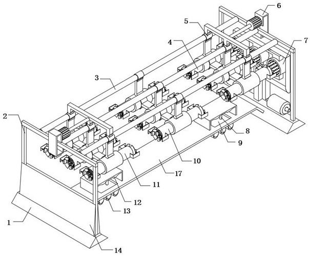 A kind of straightening equipment for steel wire rope production