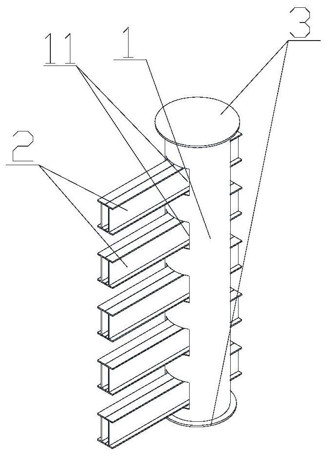 Locking device used between construction pile stabilizing platform and auxiliary piles