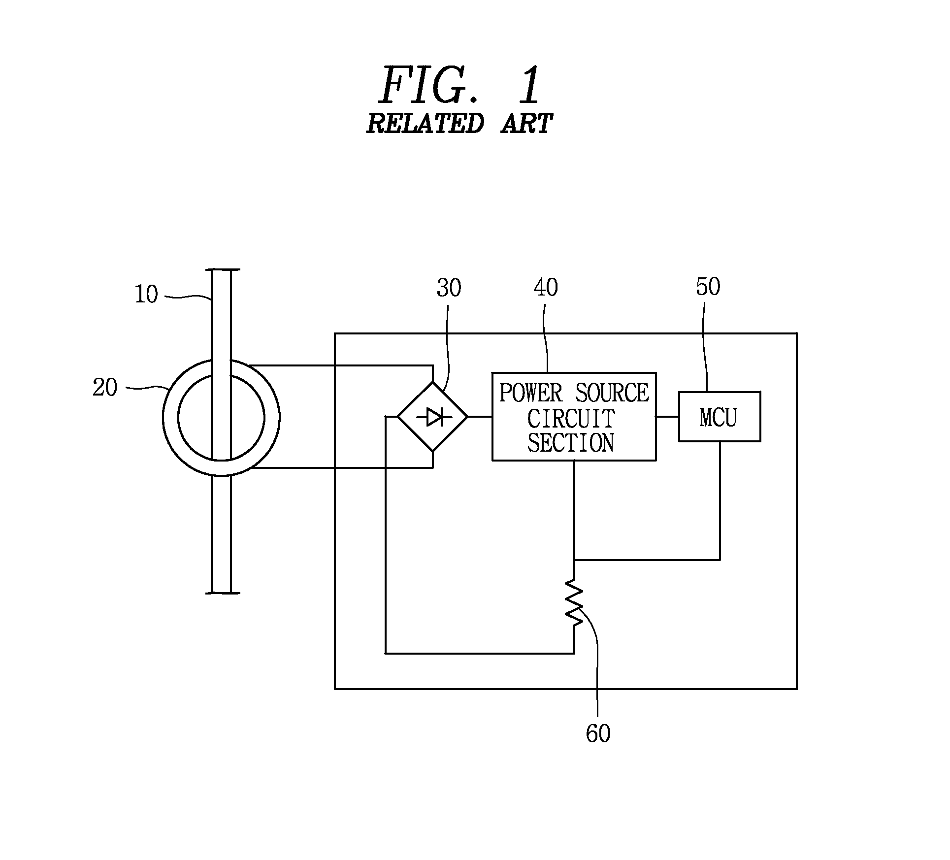 Self-power circuit for protecting relay