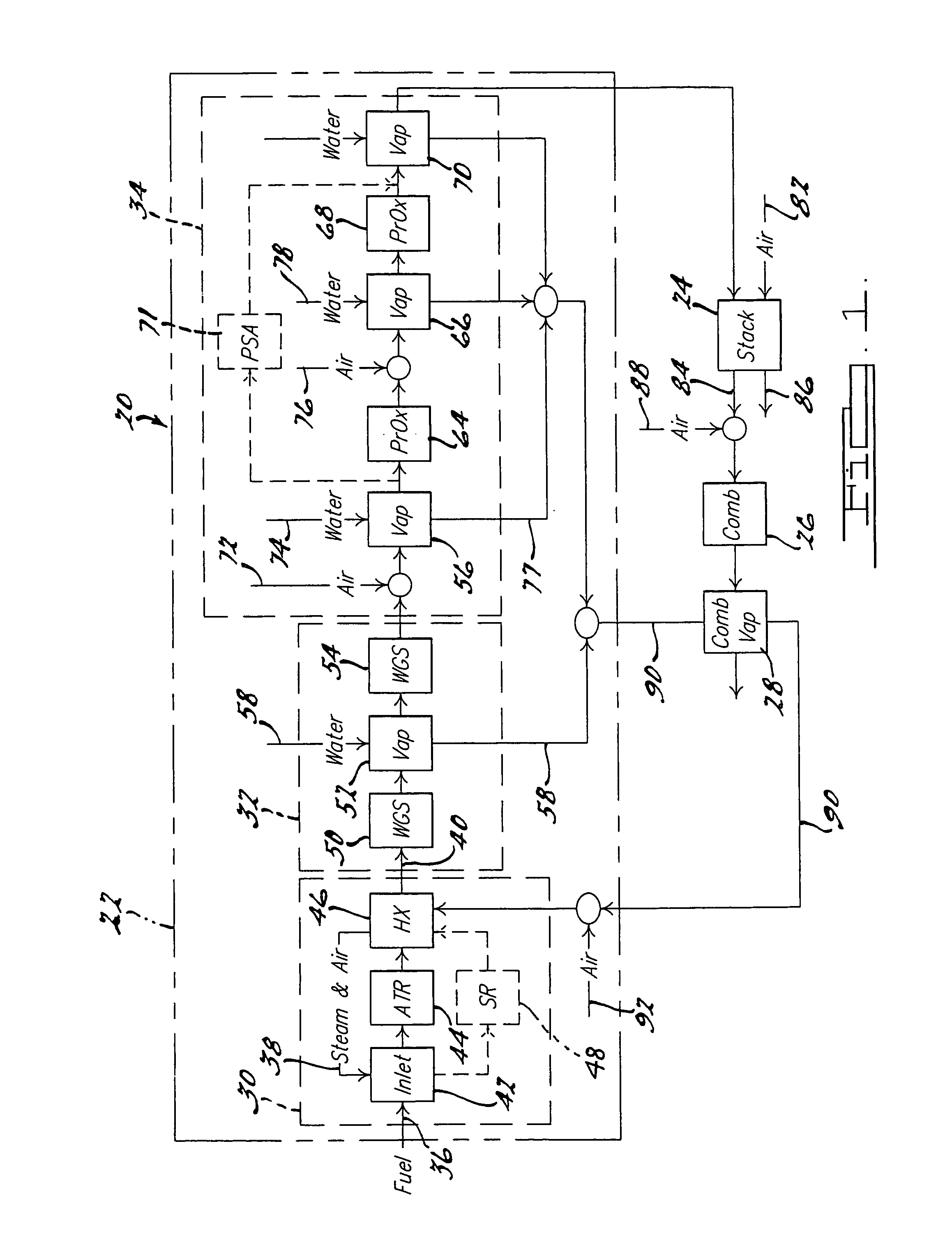 Compact water vaporizer for dynamic steam generation and uniform temperature control