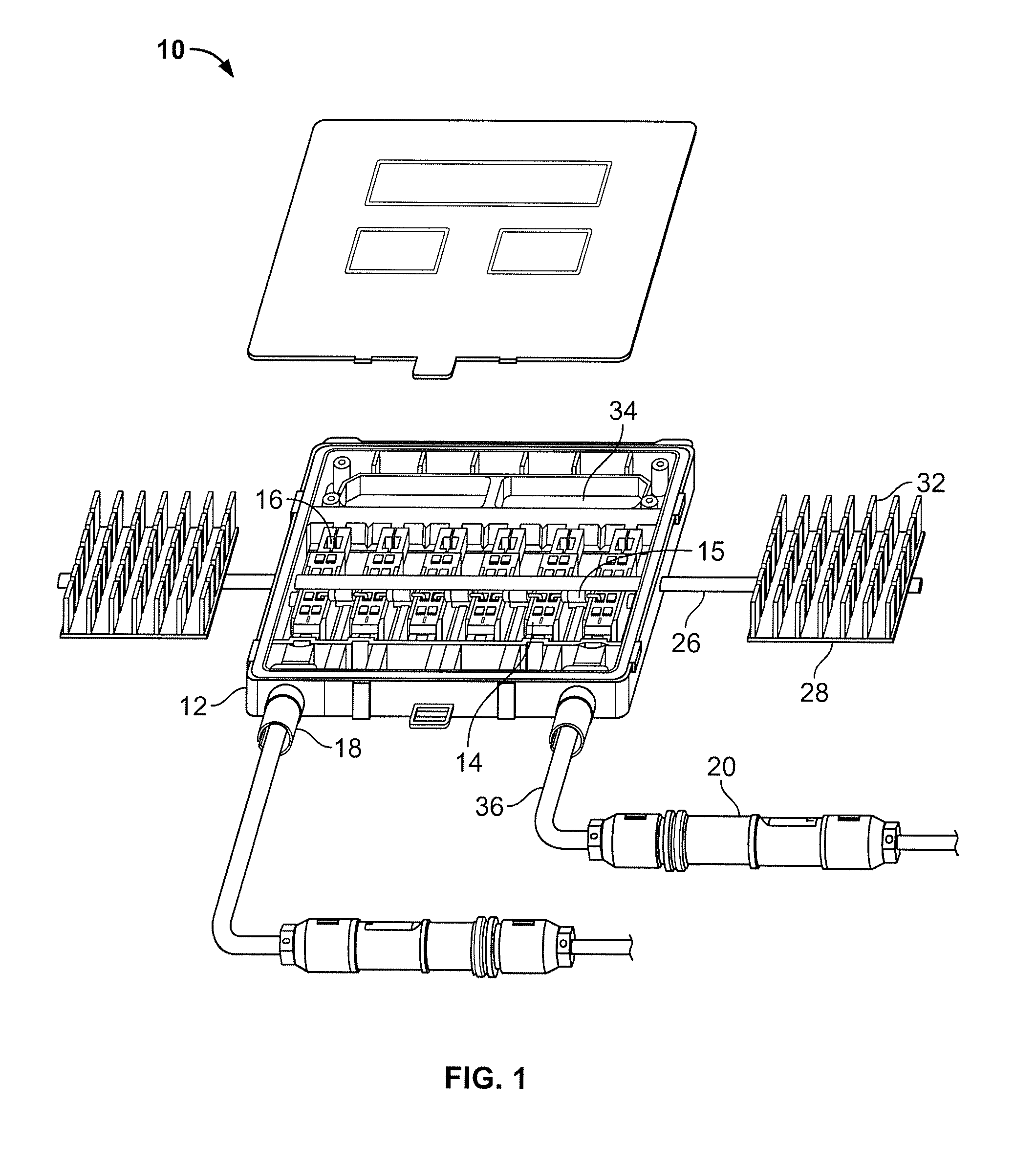 Heat dissipation system for solarlok photovoltaic interconnection system
