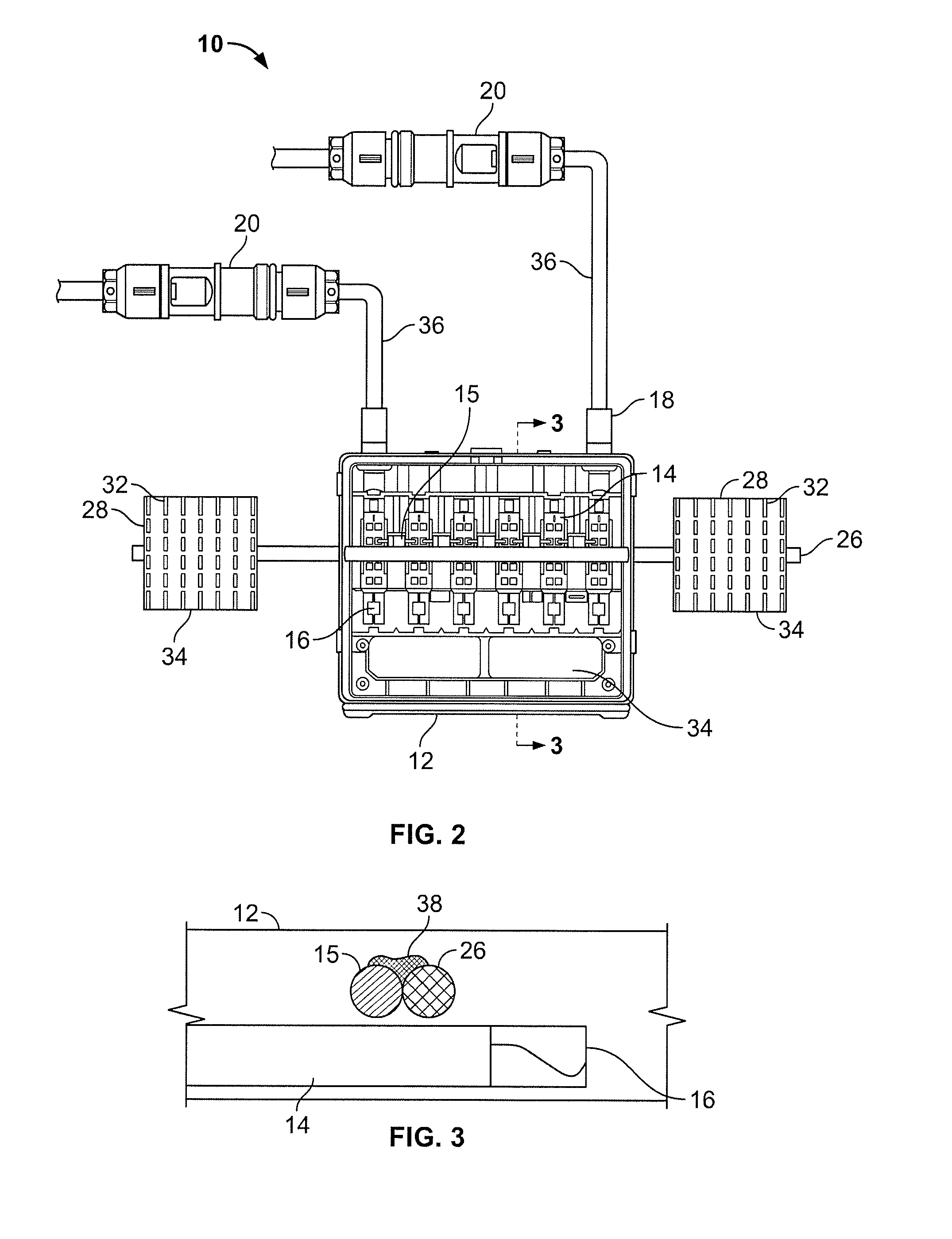 Heat dissipation system for solarlok photovoltaic interconnection system
