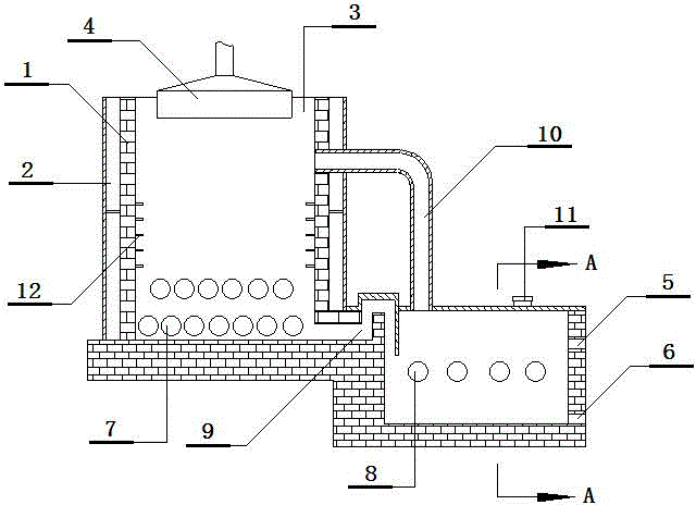 Oxygen-enriched side-blown double-zone molten pool smelting furnace and method for smelting matte copper-containing complex materials