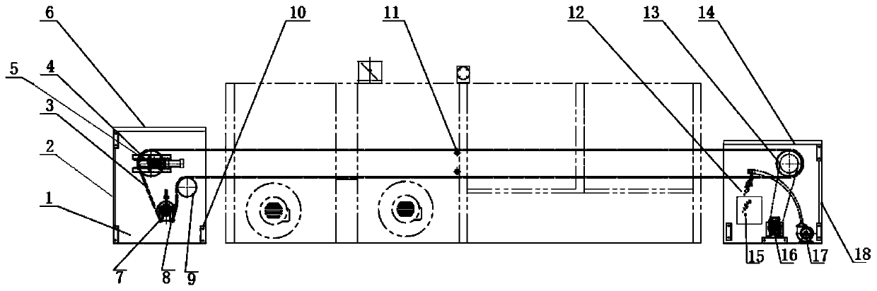 Automatic cleaning device for filtering net of settling machine