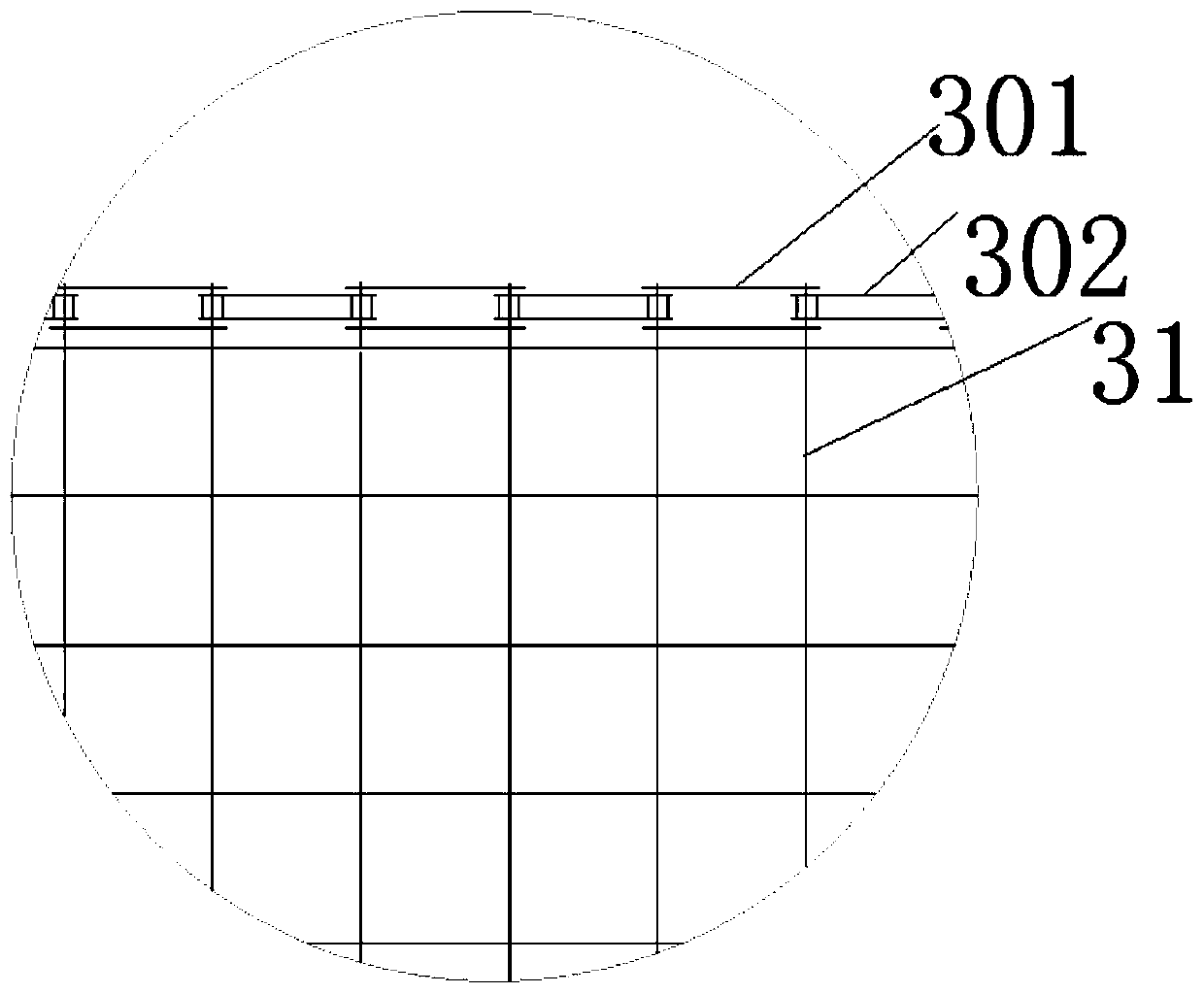 Automatic cleaning device for filtering net of settling machine