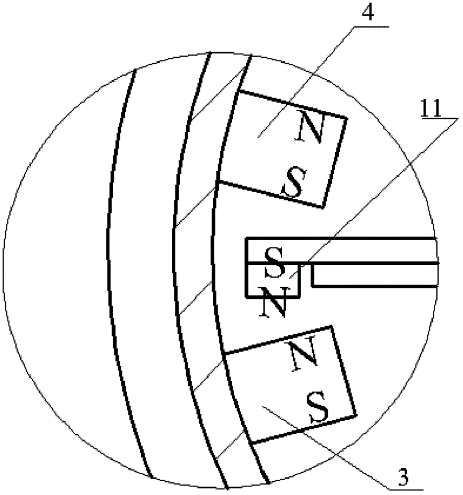 Vertical-vibration horizontal-swinging type power generation device of low frequency large amplitude piezoelectric cantilever beam