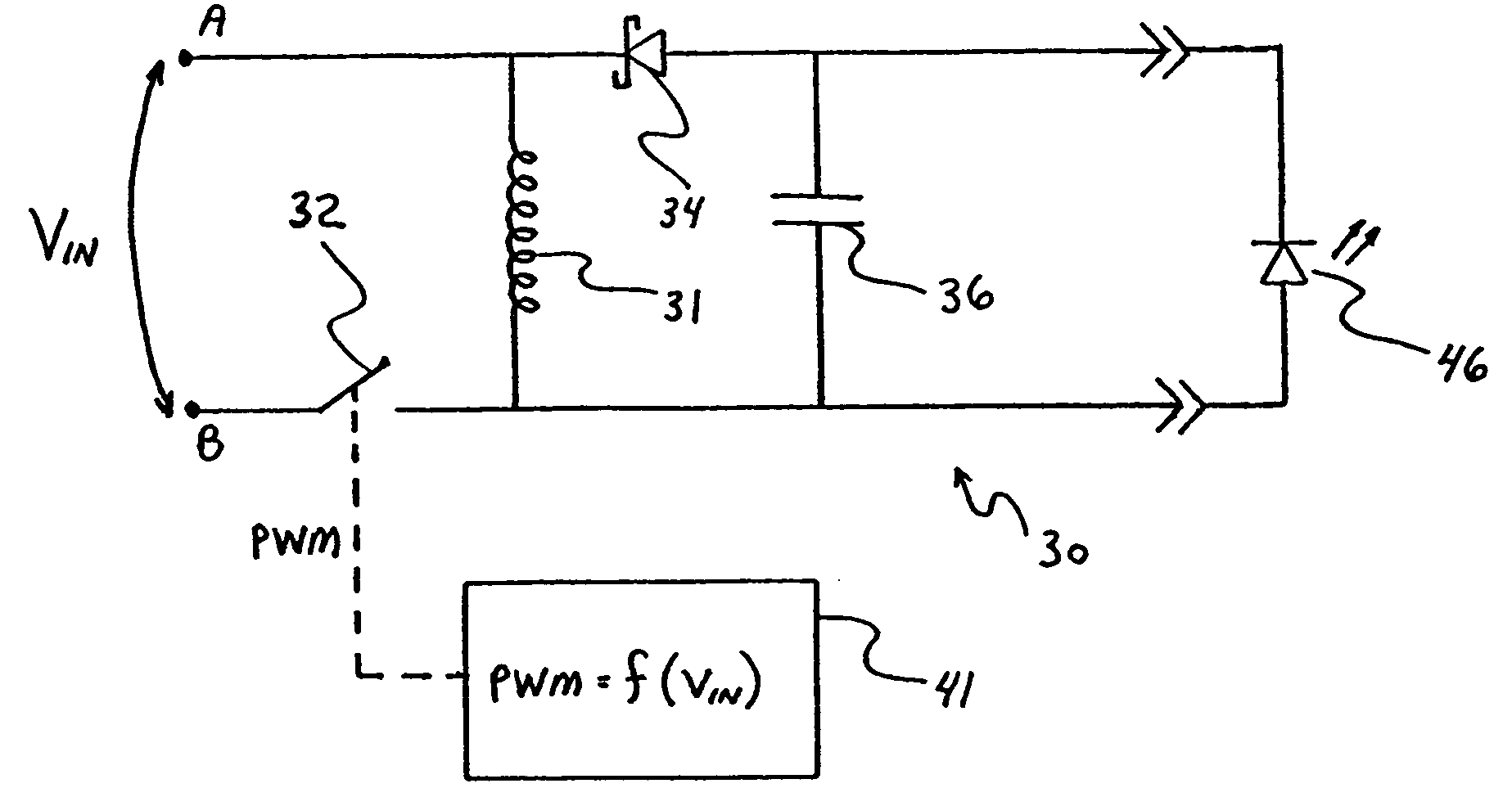 Regulated open-loop constant-power power supply