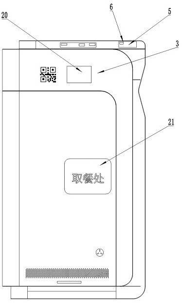 Automatic vending cabinet sharing system and method for automatically processing semi-finished food materials