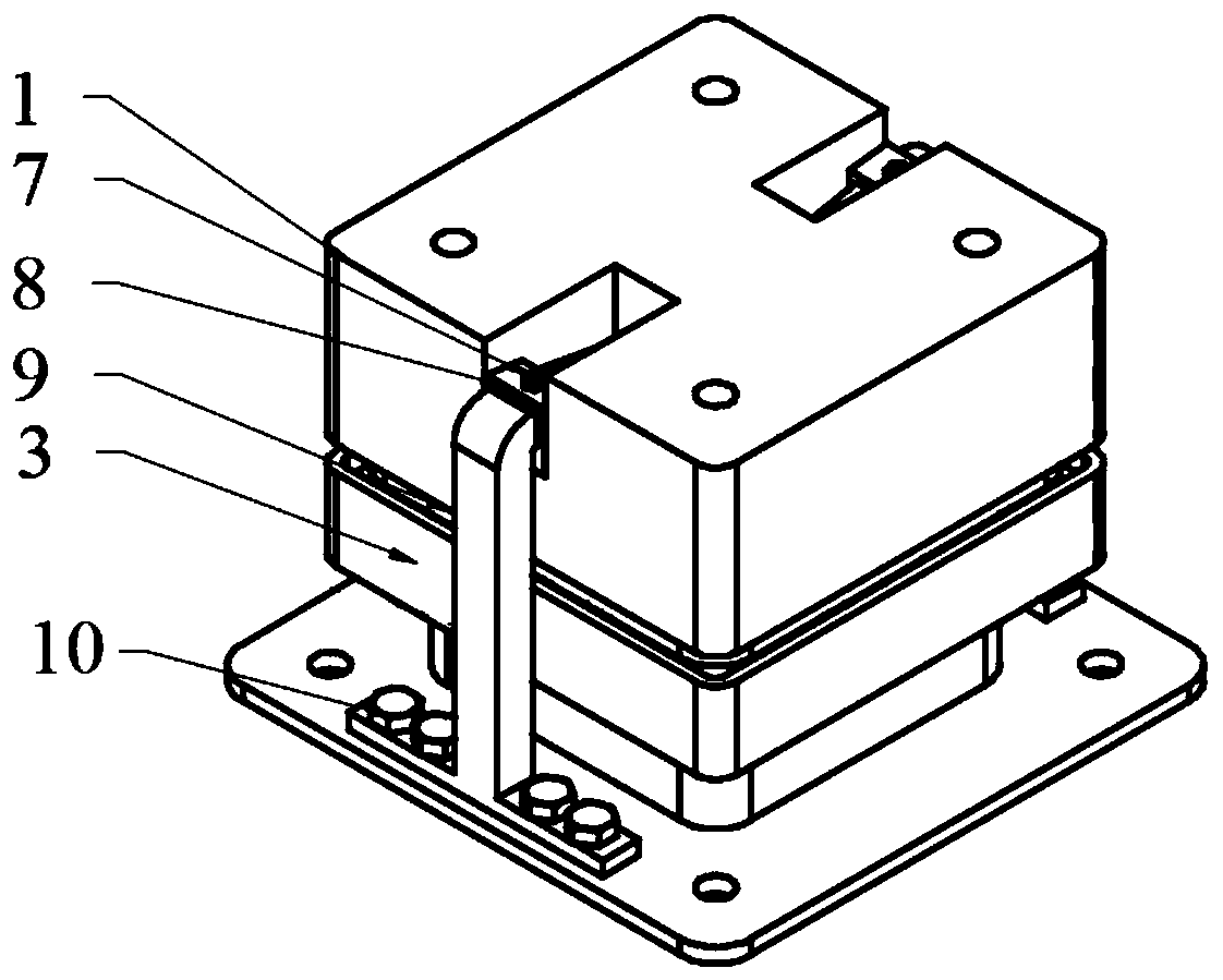 Three-way position limiting steel spring vibration isolator