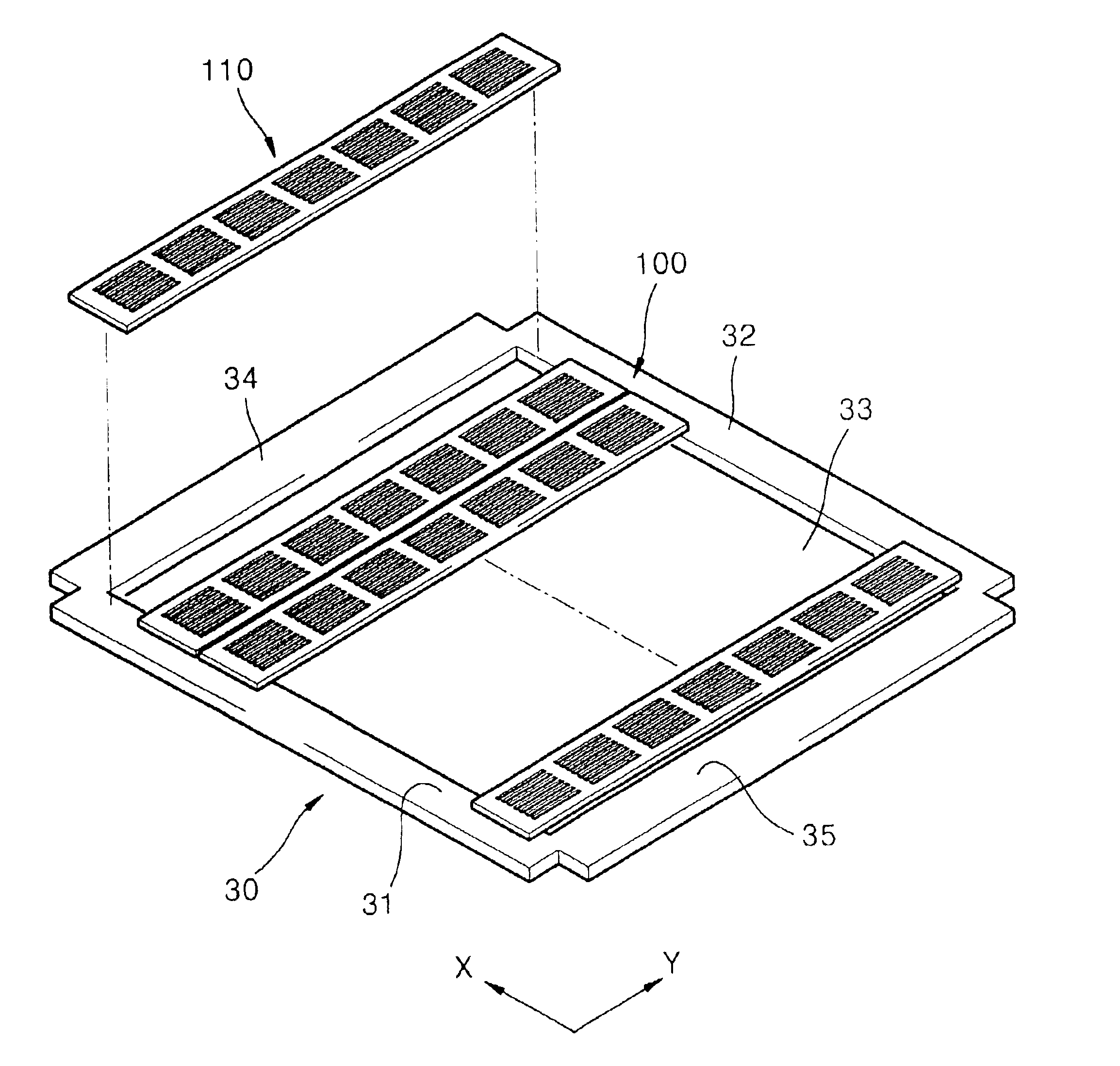 Tension mask assembly for use in vacuum deposition of thin film of organic electroluminescent device