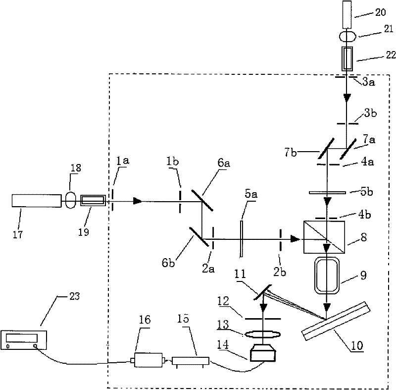Frequency-beating device for laser frequency measurement