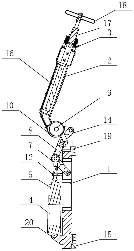 A locking component of a pneumatic measuring device