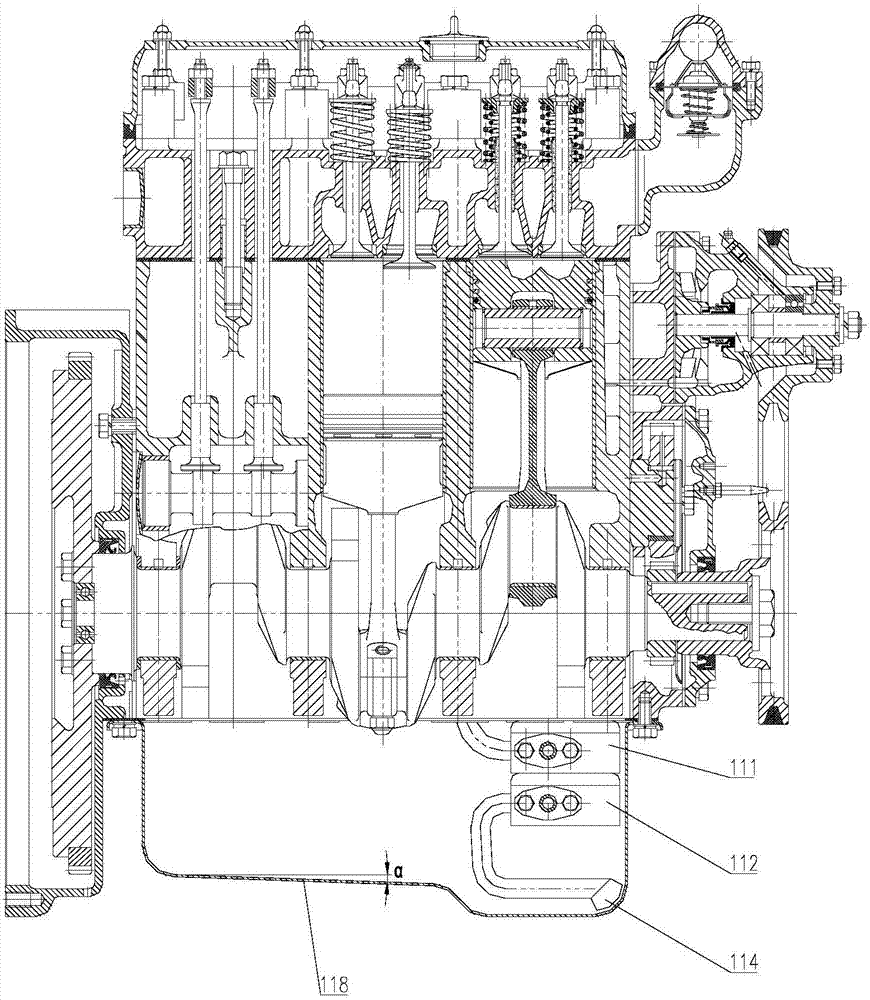 Lifeboat diesel engine lubricating system