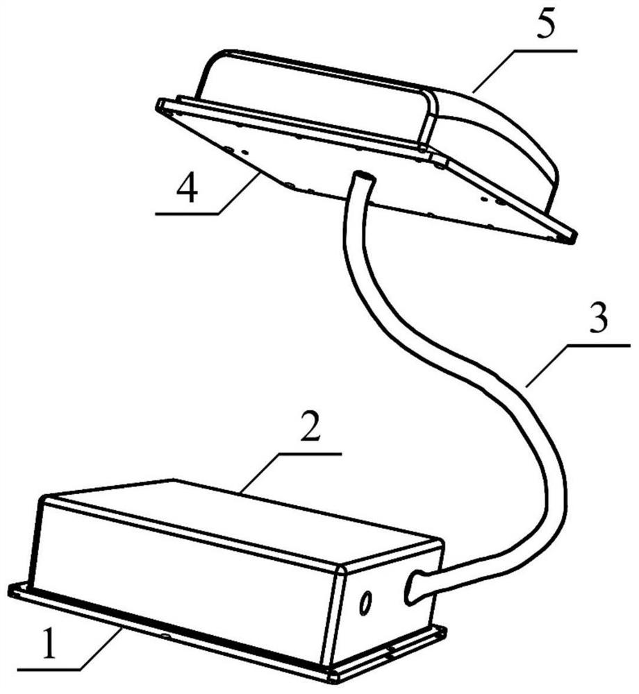 Radar main unit antenna sealing cavity group for sewage pipeline swing arm detection device