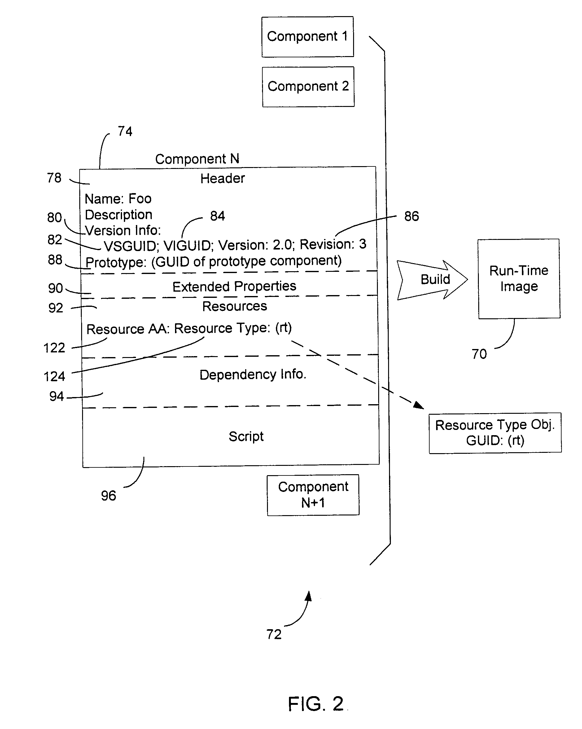 System and method for building a run-time image from components of a software program