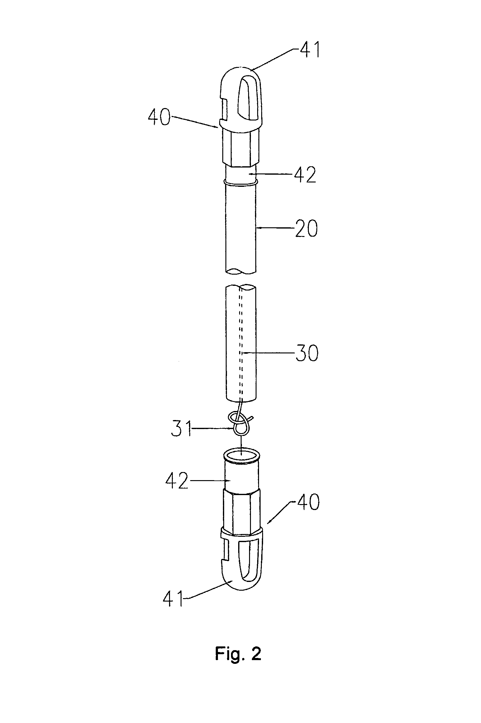 Anchoring cable with new structure and materials to buffer stress and restore elasticity