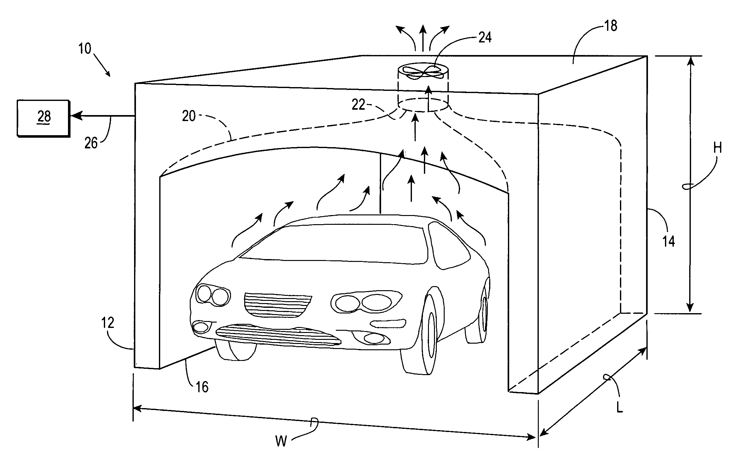 Chemical trace detection portal based on the natural airflow and heat transfer of vehicles