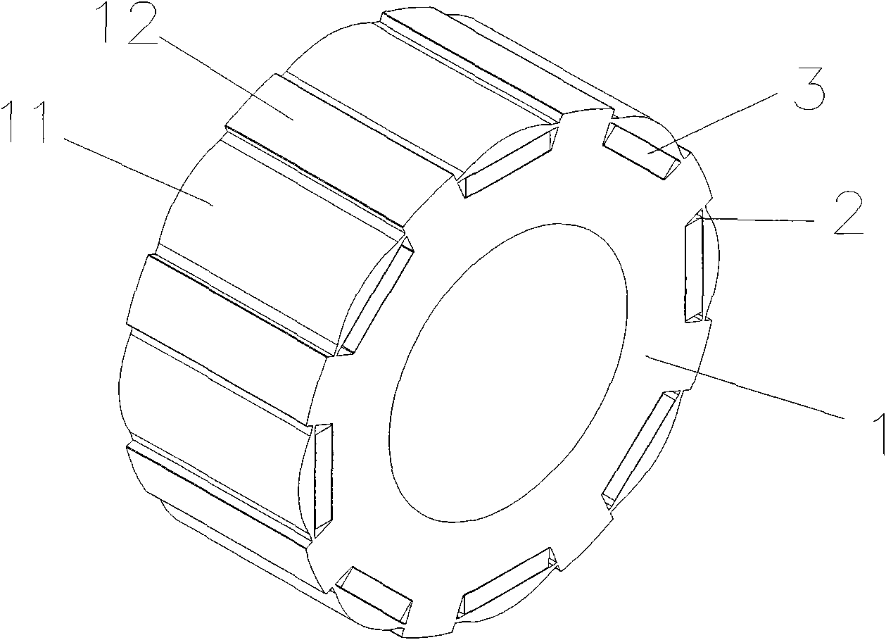 Outer surface structure of magnetic steel embedded rotor