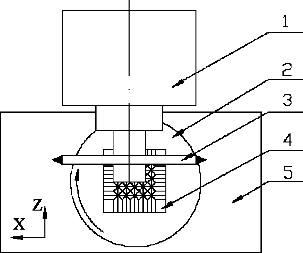 Ultrasonic vibration auxiliary grinding method of ultrahard linear microstructural surface