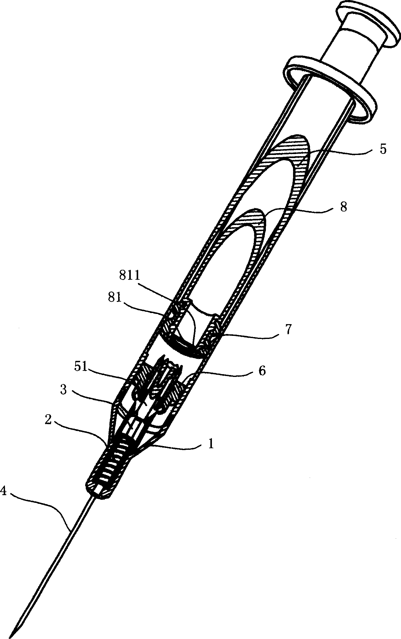 Automatic control method for self-destructor of syringe, infusion set and hemostix