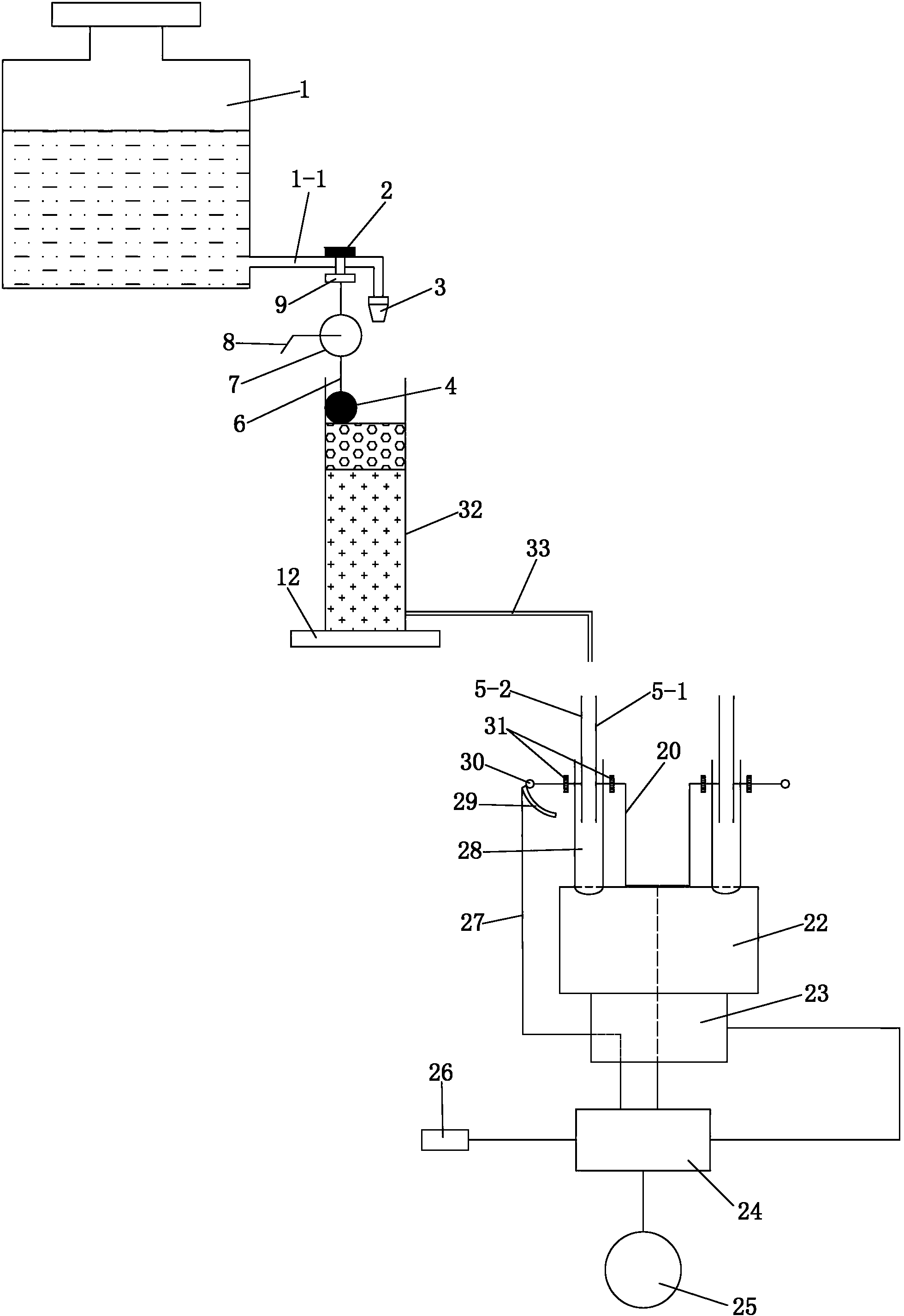 Fully-automatic earth pillar leaching experiment device
