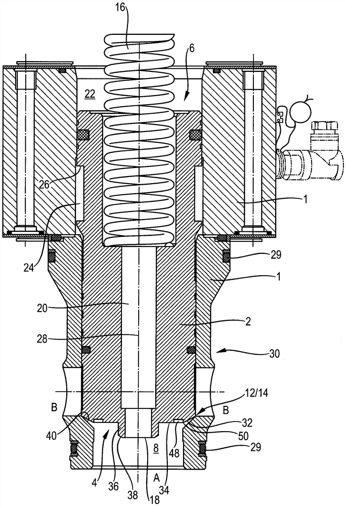 Directional valve with check valve function