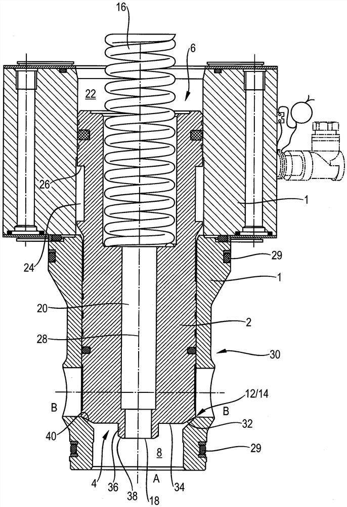 Directional valve with check valve function