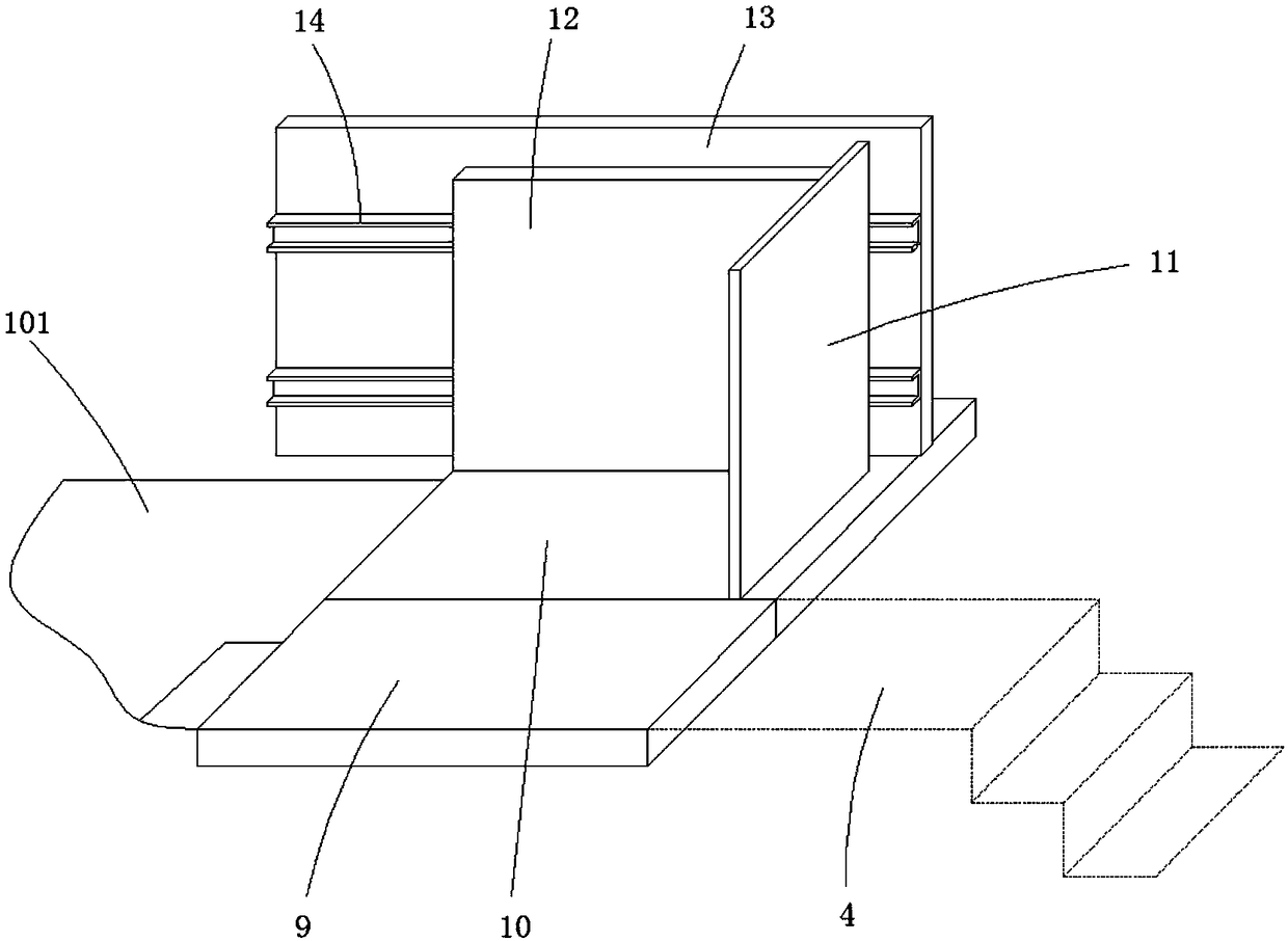 Vehicle-mounted escalator for boarding and working method of vehicle-mounted escalator