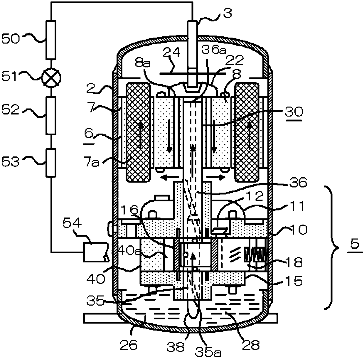 Rotary compressor and refrigeration device having the same