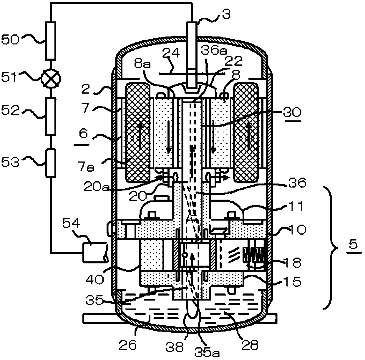 Rotary compressor and refrigeration device having the same