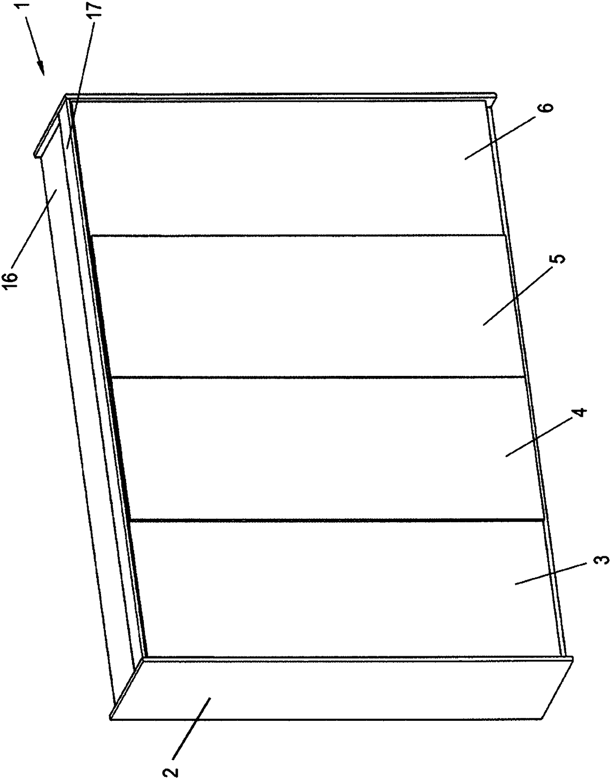 Guide assembly for sliding doors and cupboard unit