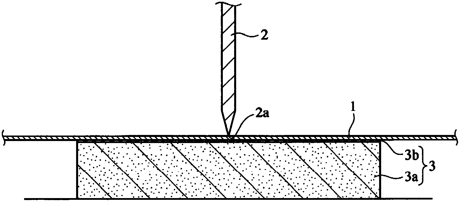 Thin strip of alloy containing initial ultrafine crystals and method for cutting same, and thin strip of nanocrystalline soft-magnetic alloy and magnetic part employing same