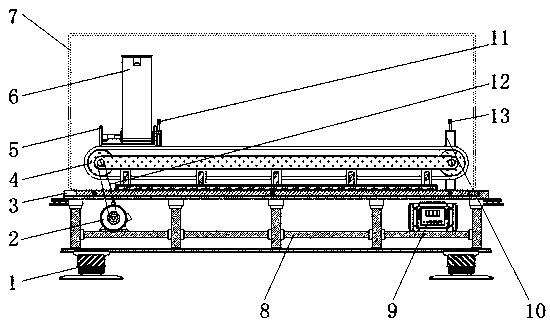 Conveying track for automatically conveying cotton silver cans