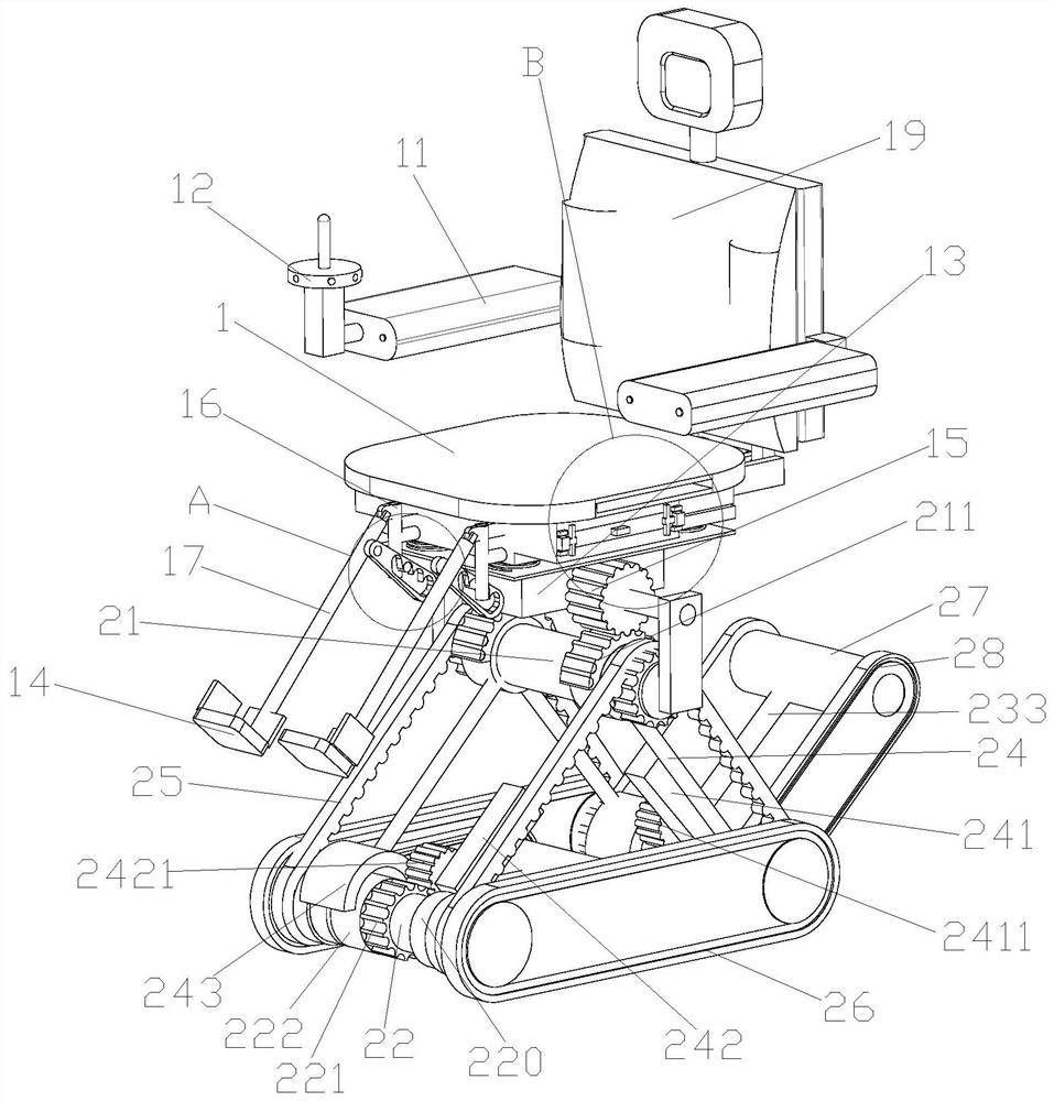 Damping electric wheelchair