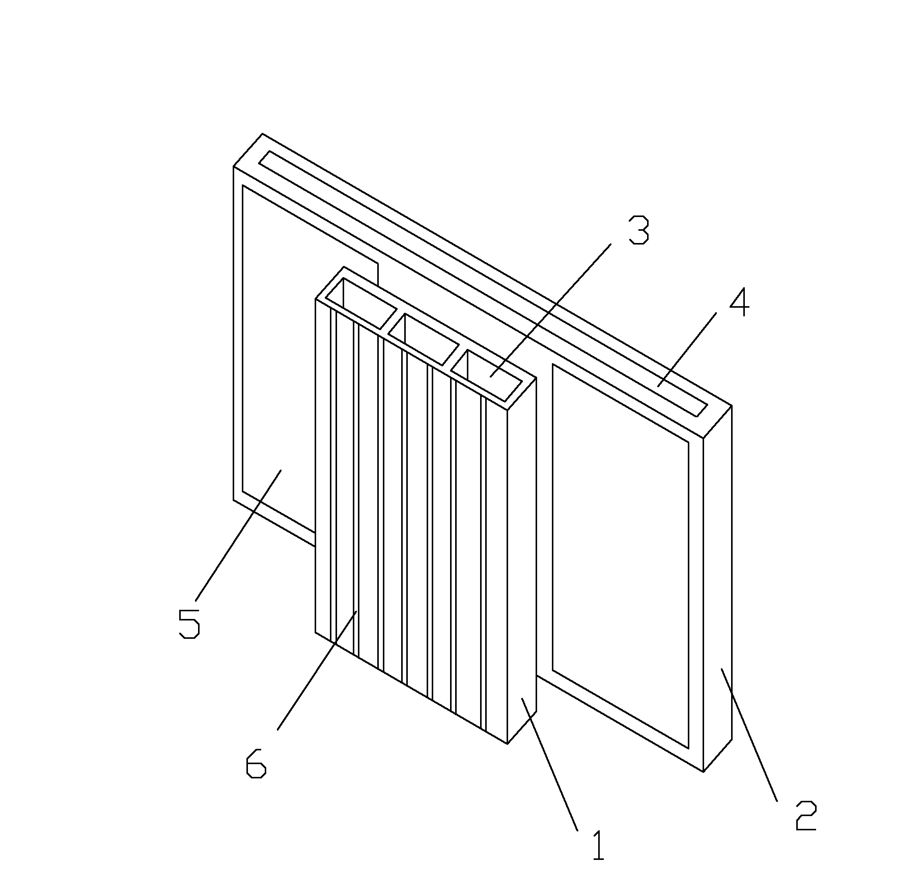 Composite curtain wall for multifunctional building