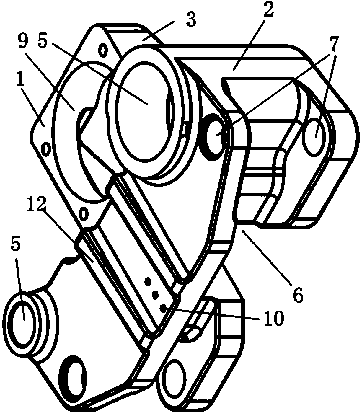 Clamp body for rail traffic vehicle braking system