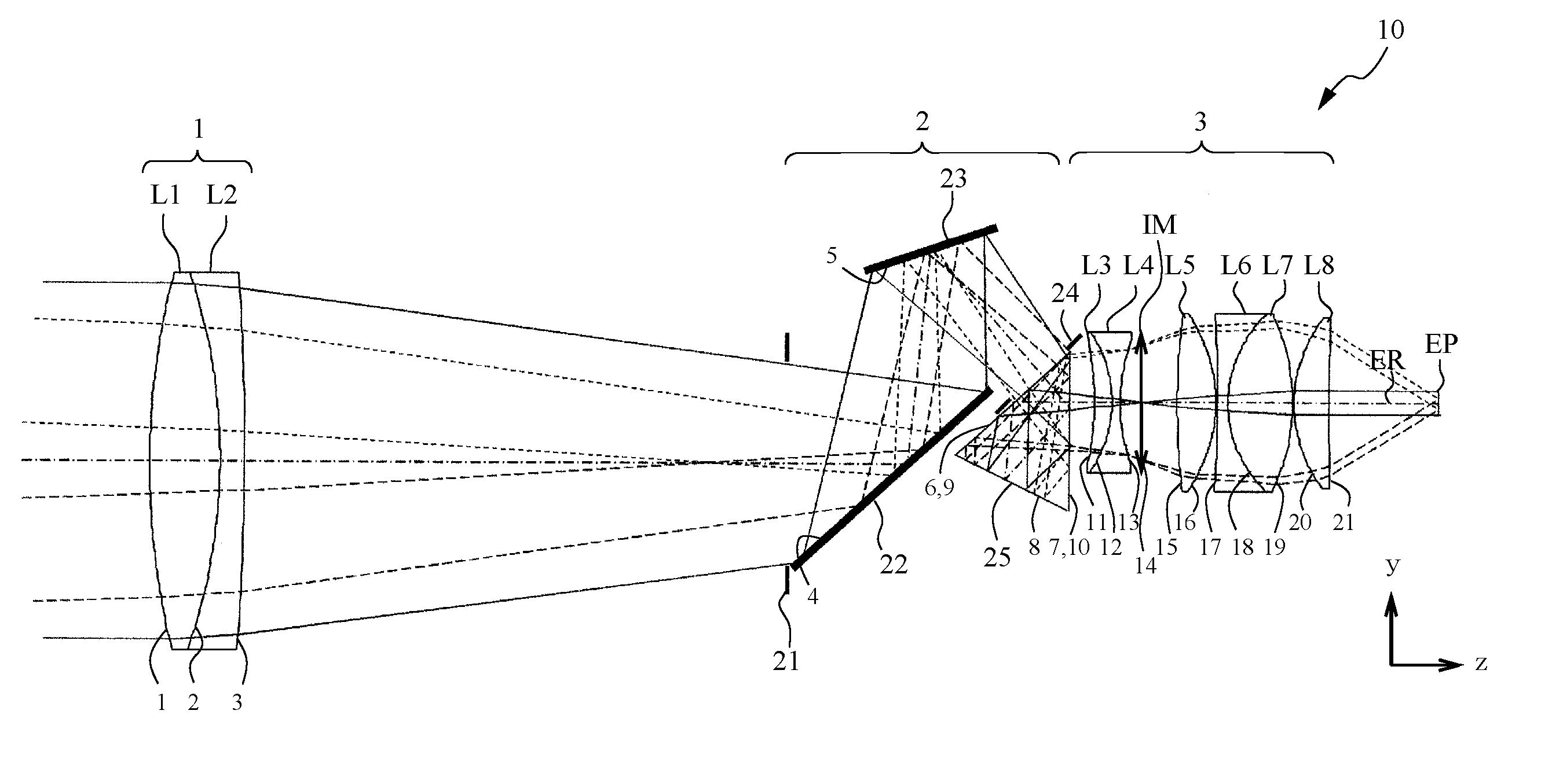 Telescopic optical system and optical apparatus