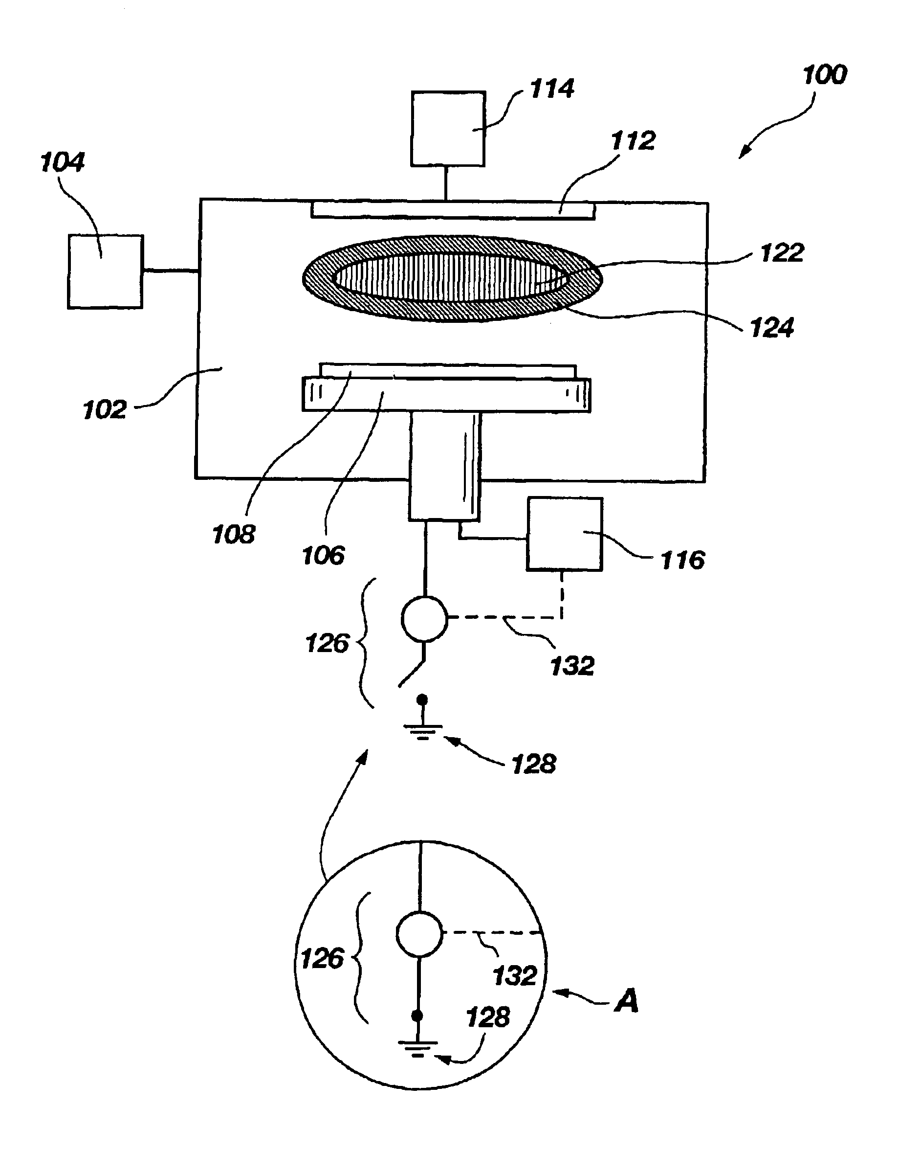 Use of pulsed grounding source in a plasma reactor