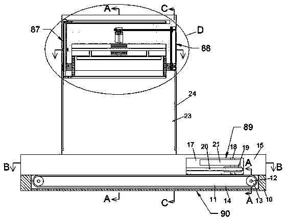 A channel type x-ray security inspection device