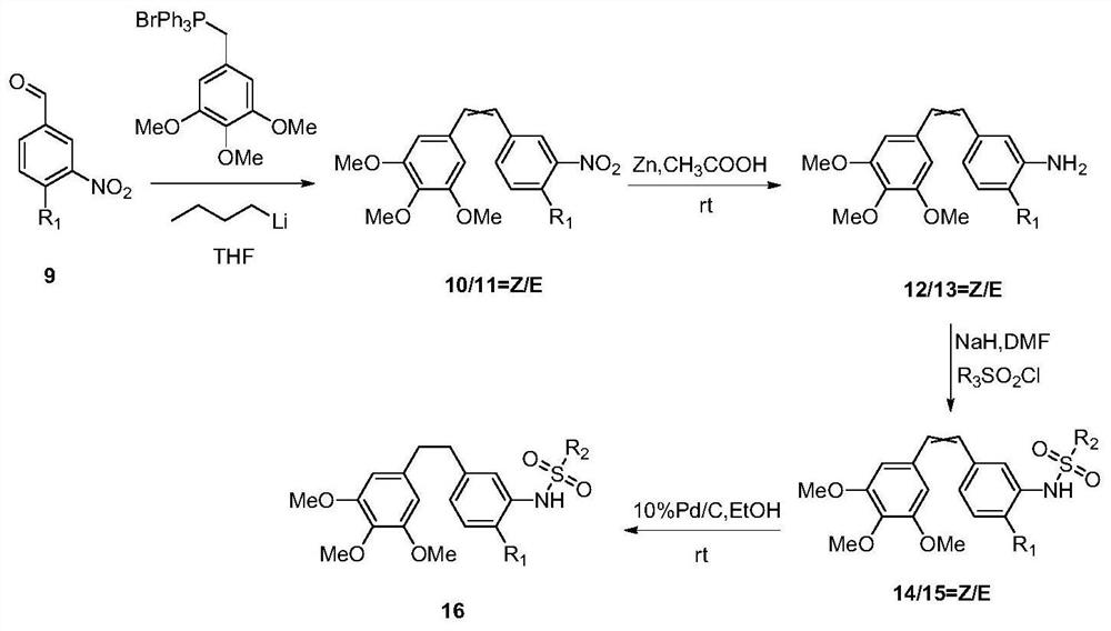 A kind of ca-4 class antitumor drug, synthesis method and application thereof