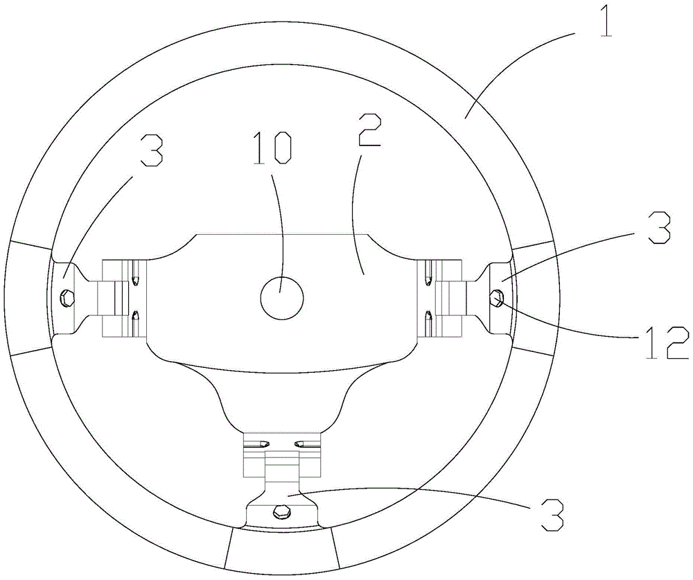 Steering wheel structure and vehicle