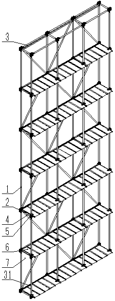Disc type node scaffolding