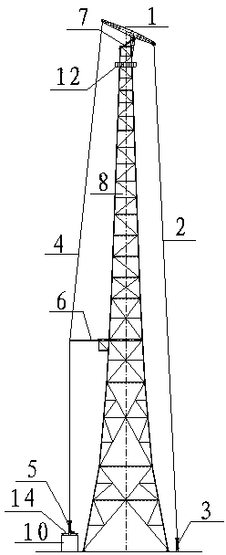 Wind power generation tower attached pick crane