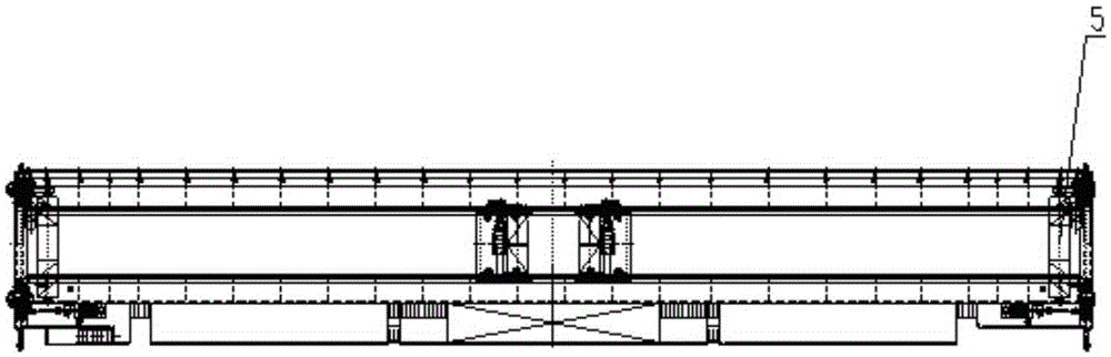 Traction type arch-bridge crane of crane carriage