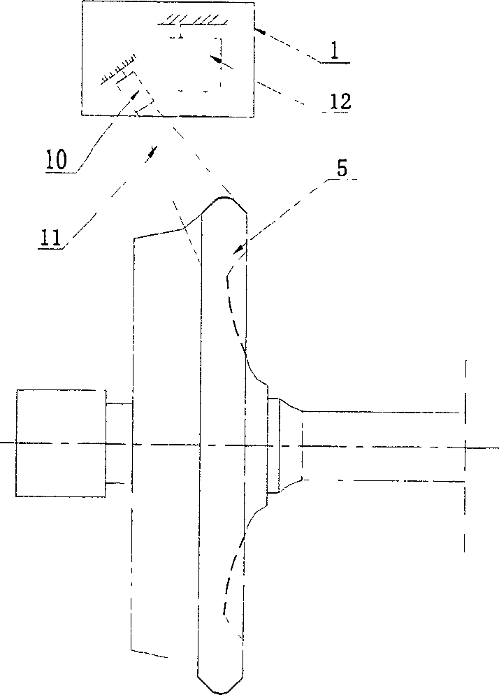 Method and device for measuring stepped driving wheel pair with structural optical sight sensing