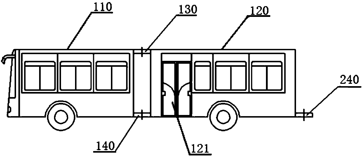 Trackless highway train structure and two-way driving method thereof