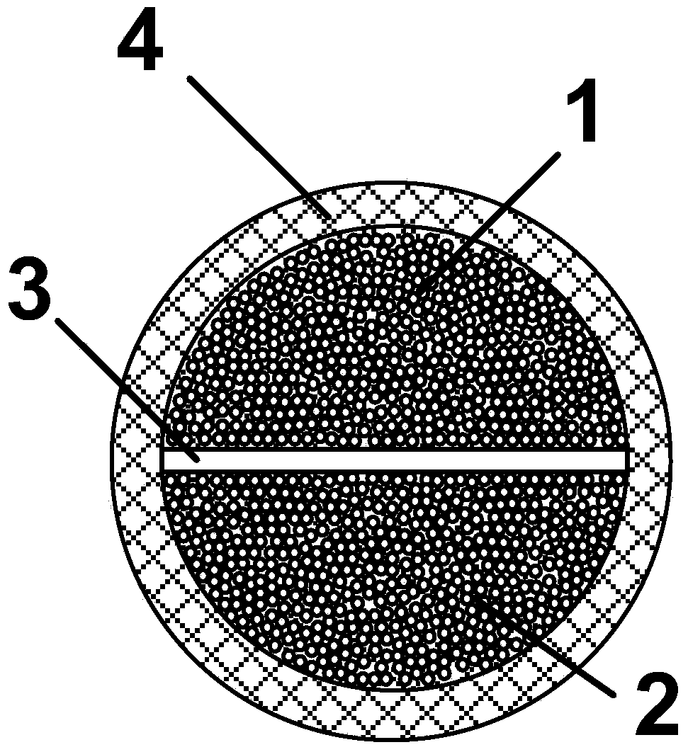 One-sided packaged U-shaped hollow fiber membrane element and component