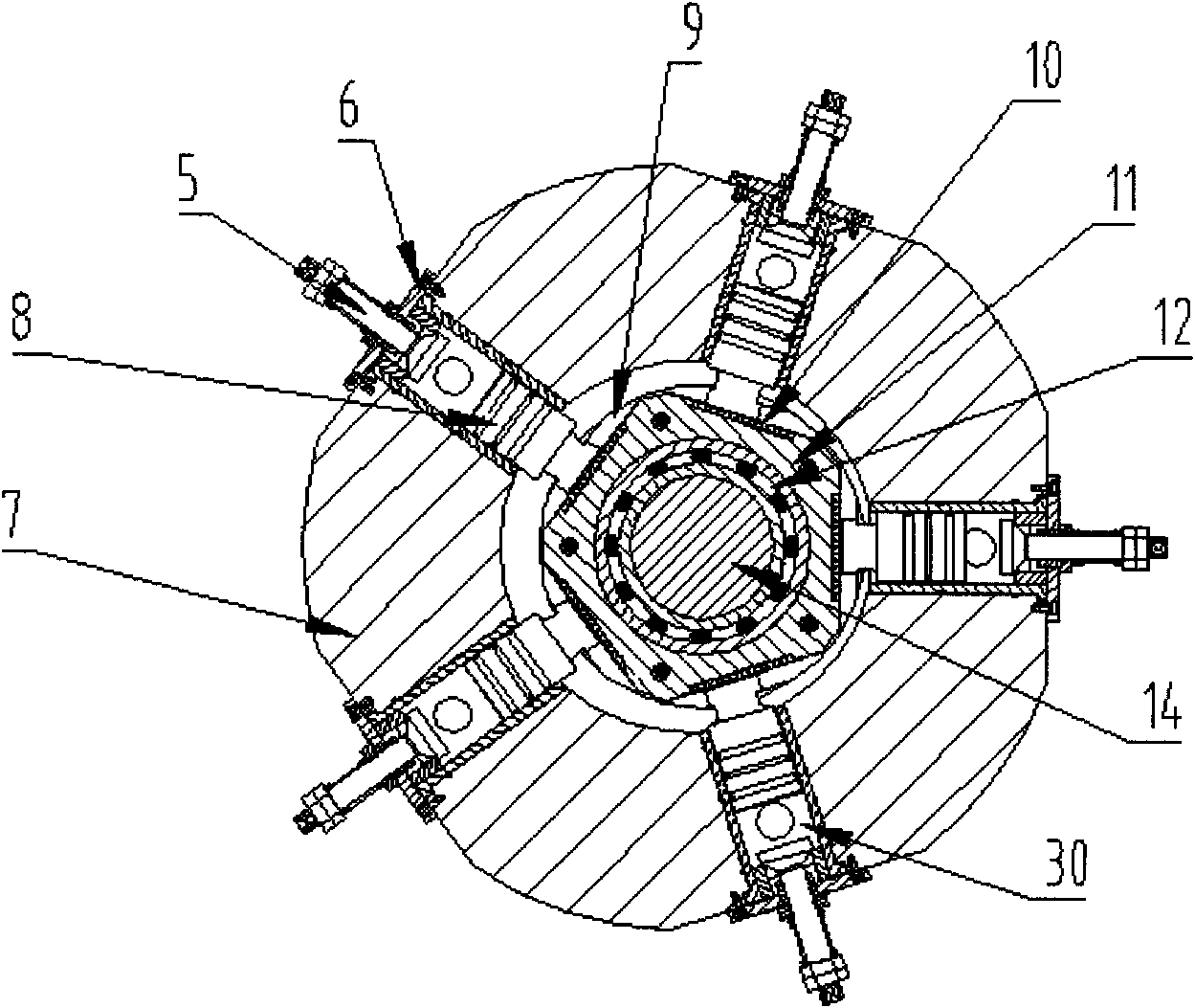 Fully-balanced type double-row radial plunger pump